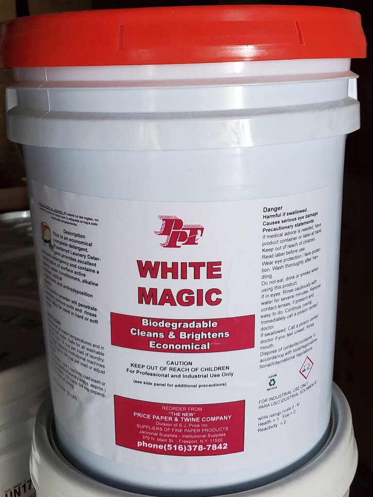 Laundry Detergent Soap Powder 50 lb Pail