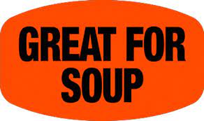 Label Day-Glo Great for Soup Closeout
