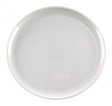 14" White Round Platter Tray EMI