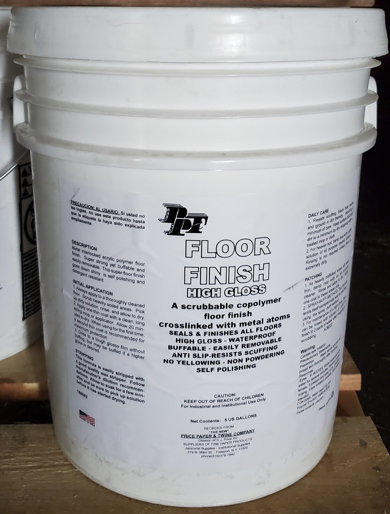 Floor Finish High Gloss 5 Gallon Closeout