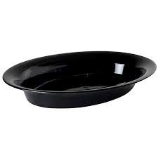 Bowl Oval Smoke 16x11" 128 oz 8 lb Closeout