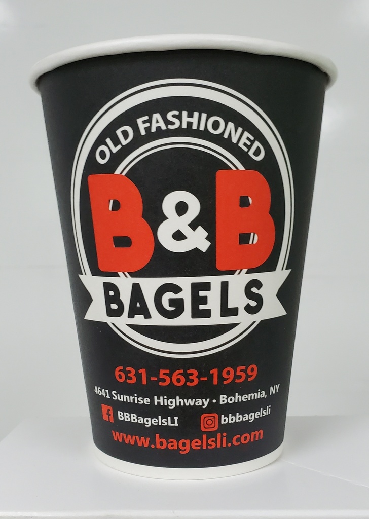 12 oz Hot Cup Paper B&B Bagels Print Closeout