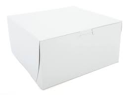 9x9x5" Cake Box White Clay