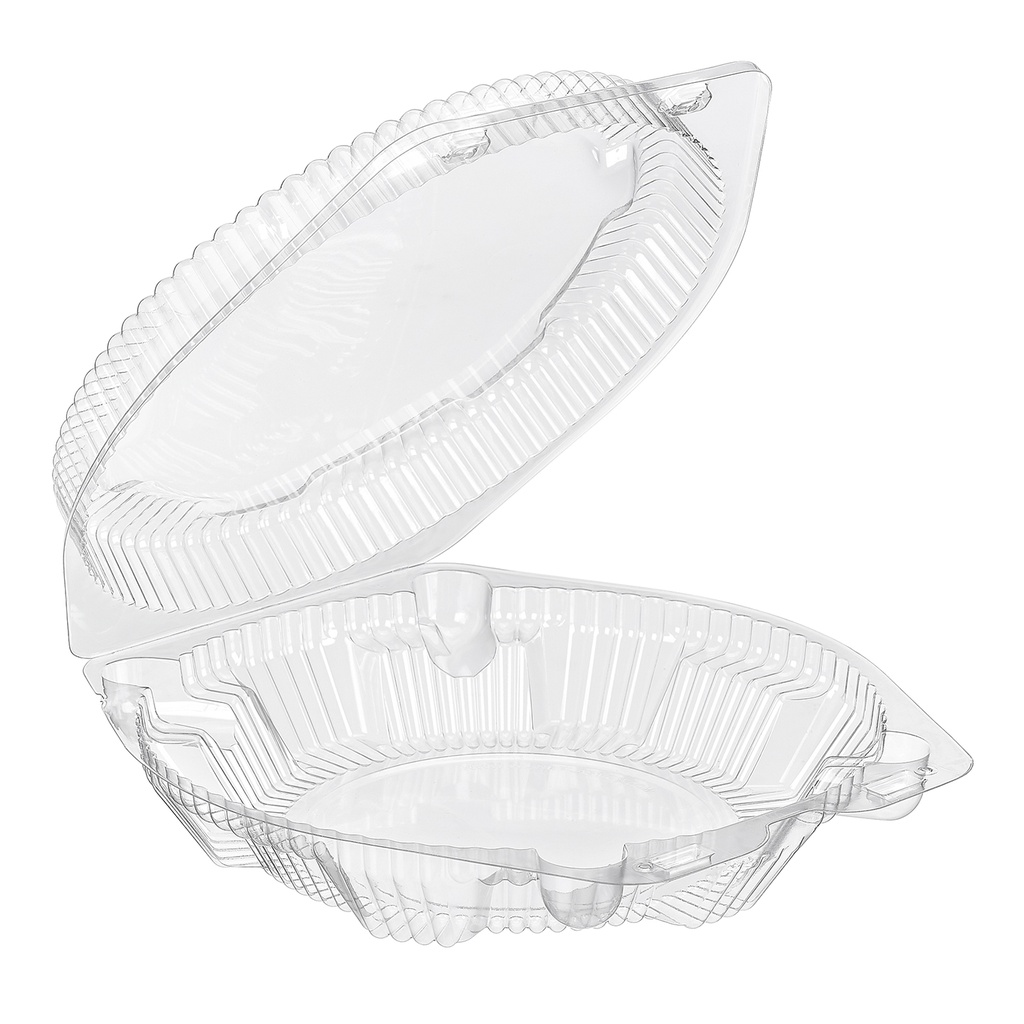 8" Shallow Hinged Clear Pie Container