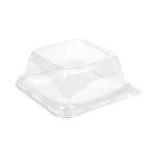 Lid Dome Square Clear for 5.5x5.5" Bagasse Tray