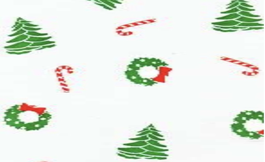 Cellophane Roll 40"x100' Trees Wreaths Candy Canes