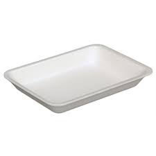 Foam Tray 3P 3PP White 8.63x6.38x1.25"