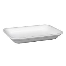 Foam Tray 2P 2PP White 8.25x6x1.13"