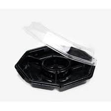 32 oz 4 Comp Hinged Octagon Cont Closeout