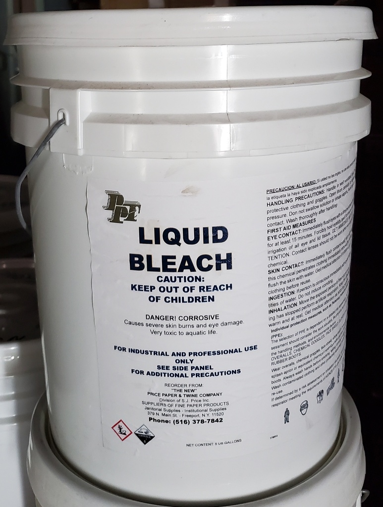 Dish Bleach Sanitizer Low Temp 5 Gallon 7.5%