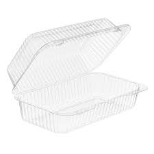 8.9x5.3x3.4" Hinged Clear Container