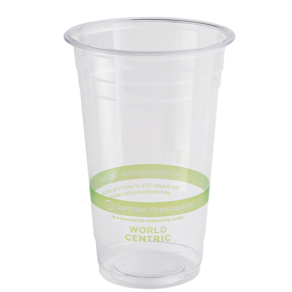 20 oz PLA Clear Plastic Cup