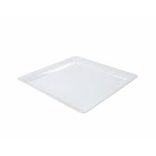 Platter 14x14" Square White Closeout