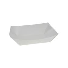 1/2 lb Paper Food Dish Waxed White .5