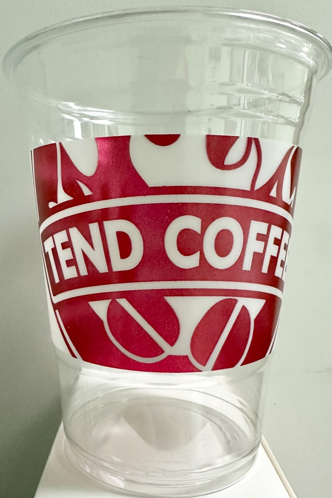 STORAGE 16 oz Tend Print Clear Plastic Cup PET