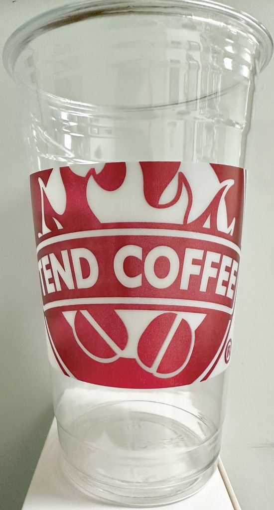 STORAGE 24 oz Tend Print Clear Plastic Cup