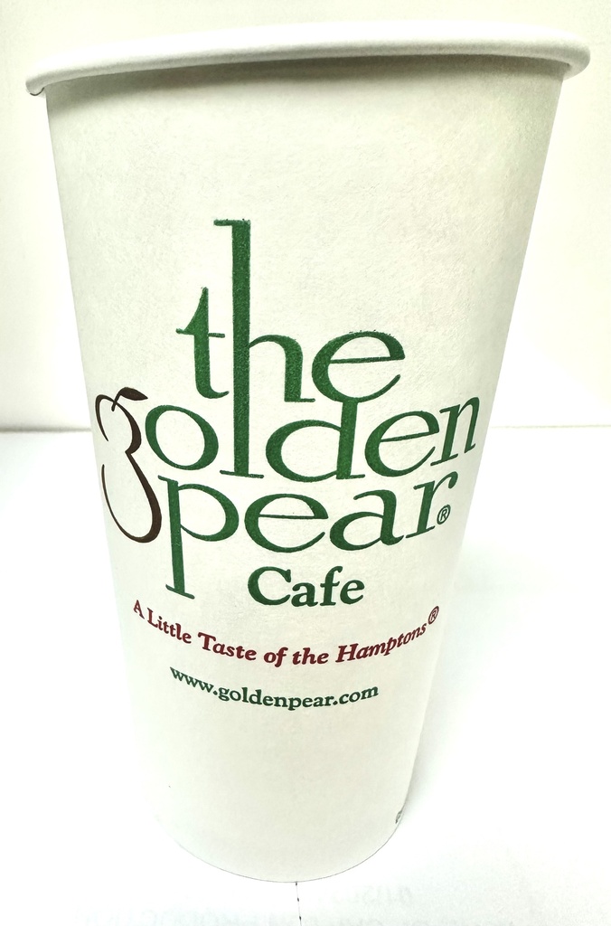 20 oz Hot Cup Paper Golden Pear Print