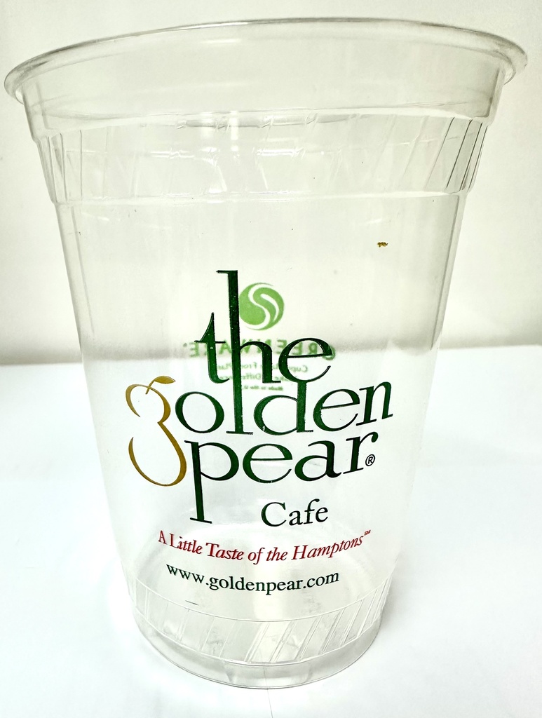 16 oz Clear PLA Cup Golden Pear Print