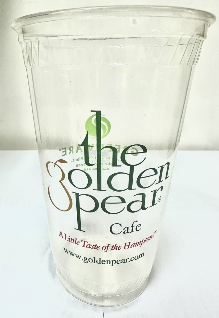 24 oz Clear PLA Cup Golden Pear Print