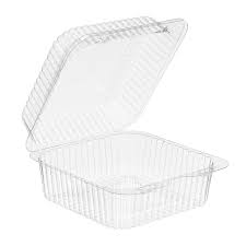 6.2x6.6x3.4" Hinged Clear Container