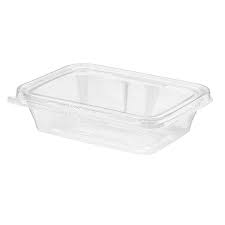 20 oz Tamper Evident Hinged Oblong Container PET