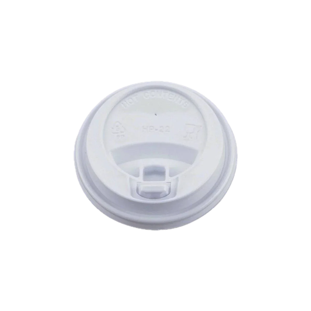 Lid Dome White Hotpack Button Lock Closeout