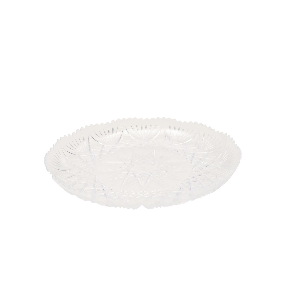 8.5" Prisms Crystal Platter Tray