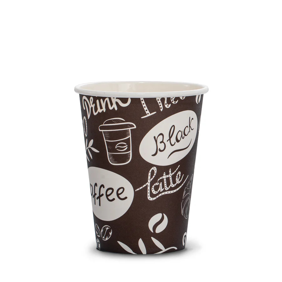 12 oz Hot Cup Mocha Design
