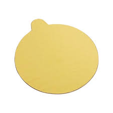 4" Gold Circle Cake Board with Tab