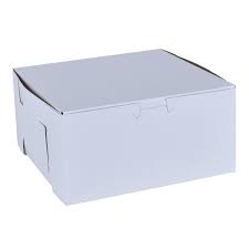 6x6x4" Cake Box White Clay