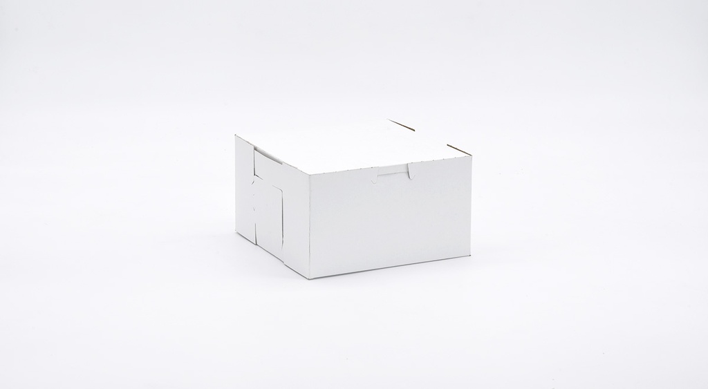 7x7x4" Cake Box White Clay