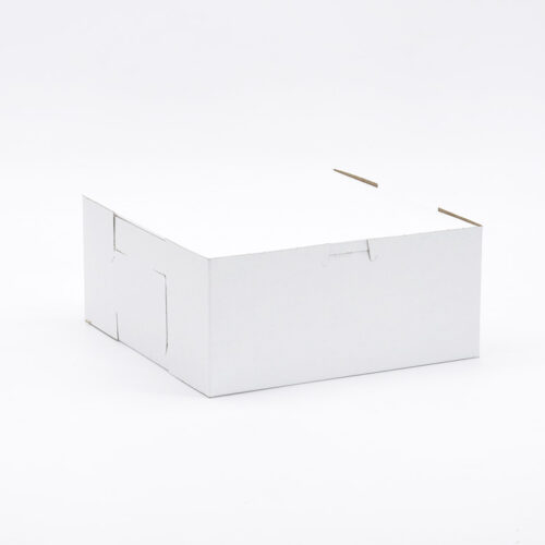9x9x4" Cake Box White Clay