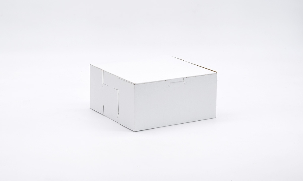 8x8x4" Cake Box White Clay