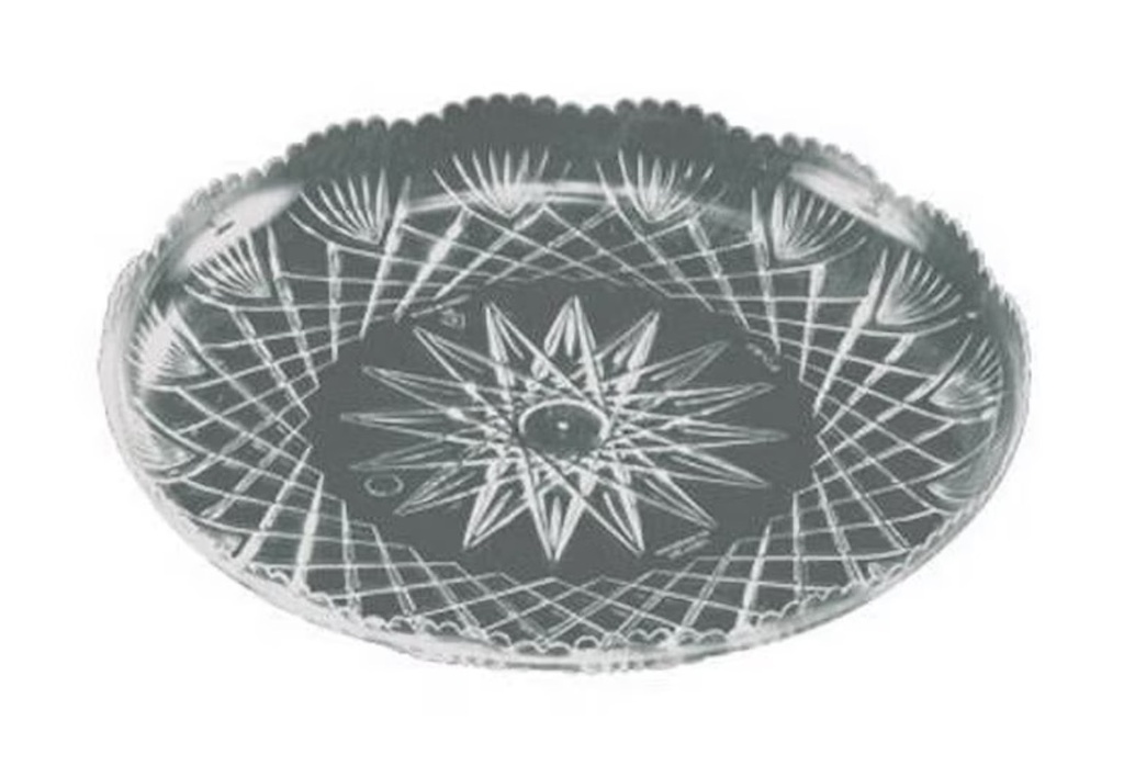 10” Prisms Crystal Platter Tray