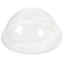 Lid Dome NO Hole 9 12 oz Clear 92 mm PET