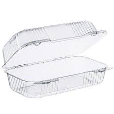 9x5.5x3.5" Hinged Clear Container Closeout