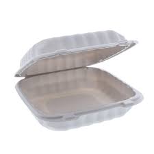[MB851W] 8x8x3" Hinged White TFPP Container