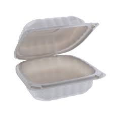 [MB601W] 6x6x3" Hinged White TFPP Container