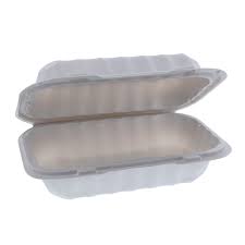 [MB205W] 9x6x3" Hinged White TFPP Container