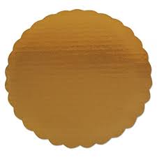 [9GOLD-SPEC] 9" Cake Circle Gold Scalloped