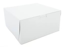 [885CB] 8x8x5" Cake Box White Clay