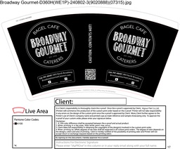 [BROADWAY-12HOT] 12 oz Hot Cup Paper Broadway Gourmet Print