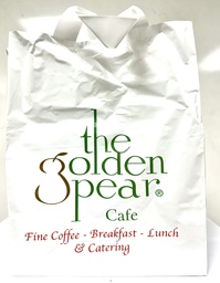 [GPSHOP] Shopping Bag Plastic 10x7.5x13" Golden Pear Print