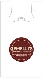 [GEMELLIS-BAG] 1/6 T Shirt Bag HDPE Gemelli's of Lindenhurst Print