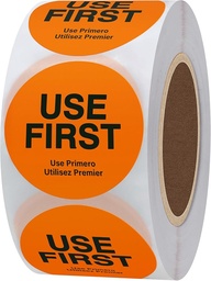 [USE-FIRST-SPEC] Label Use First Orange Trilingual