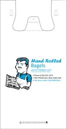 [HRB-TS] 1/6 T Shirt Bag LDPE Hand Rolled Bagels Print