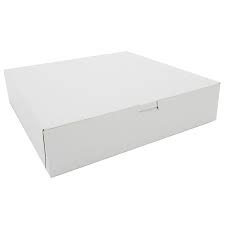 [12122CB] 12x12x2.75" Cake Box White Clay