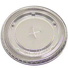 [PTLID-F107SS] Lid Flat Straw Slot 32 oz Clear PET